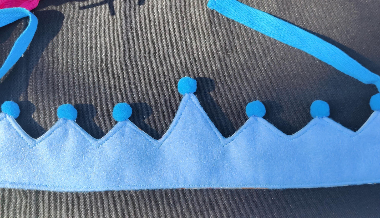 Bluey Felt Crown: Handmade Cotton Blend, Bluey Fan Gift