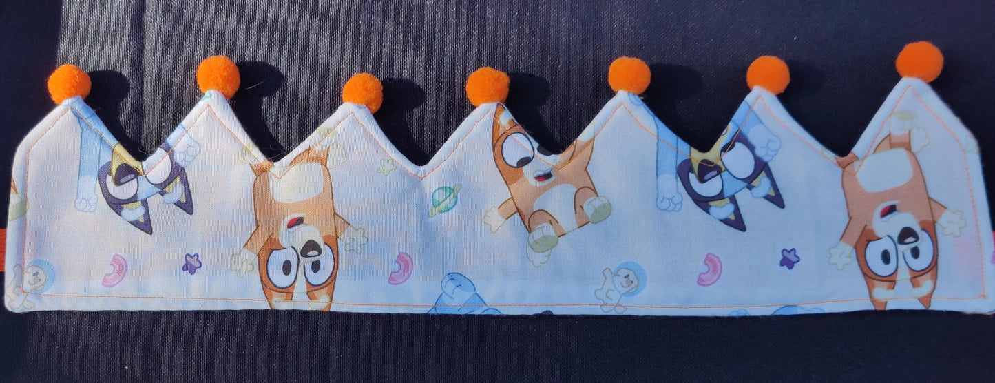 Handmade Felt Bingo Crown: Bluey Lover Gift