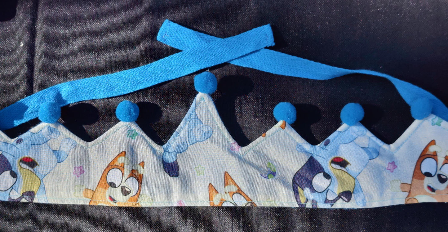 Bluey Felt Crown: Handmade Cotton Blend, Bluey Fan Gift